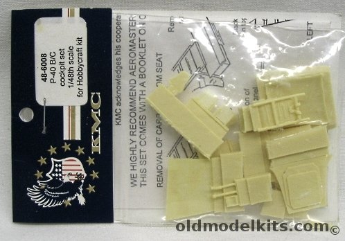 KMC 1/48 1/48 P-40B or P-40C Cockpit Super Detail Set, 48-6008 plastic model kit